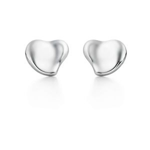 Tiffany & Co - Elsa Peretti Full Heart Earrings Sterling Silver